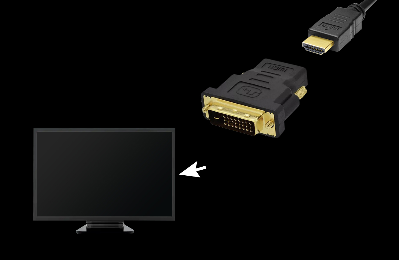 HDMI DVI TV connection