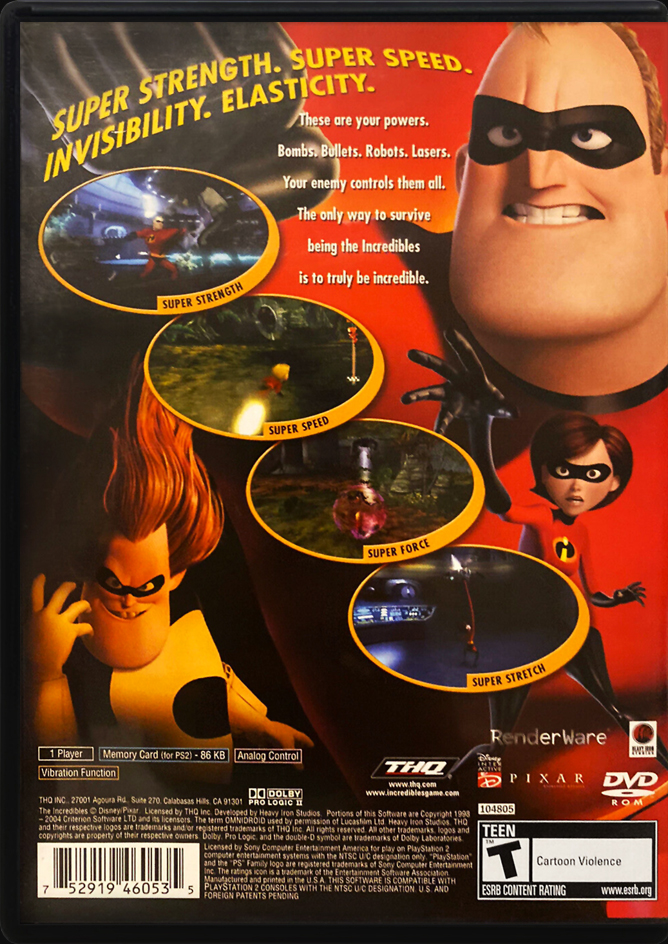 The Incredibles back side cover case