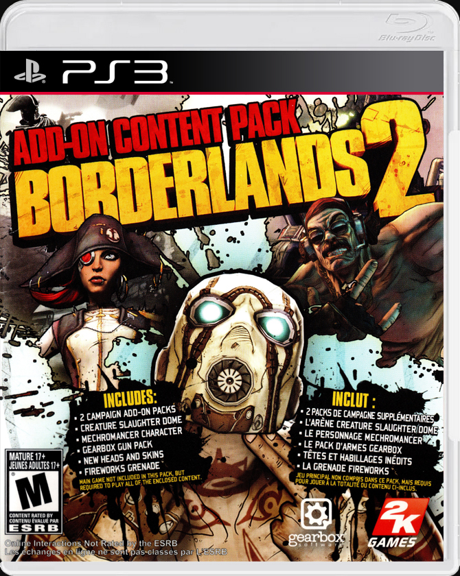 

Borderlands 2 Add-On Content Pack PS3 Case

