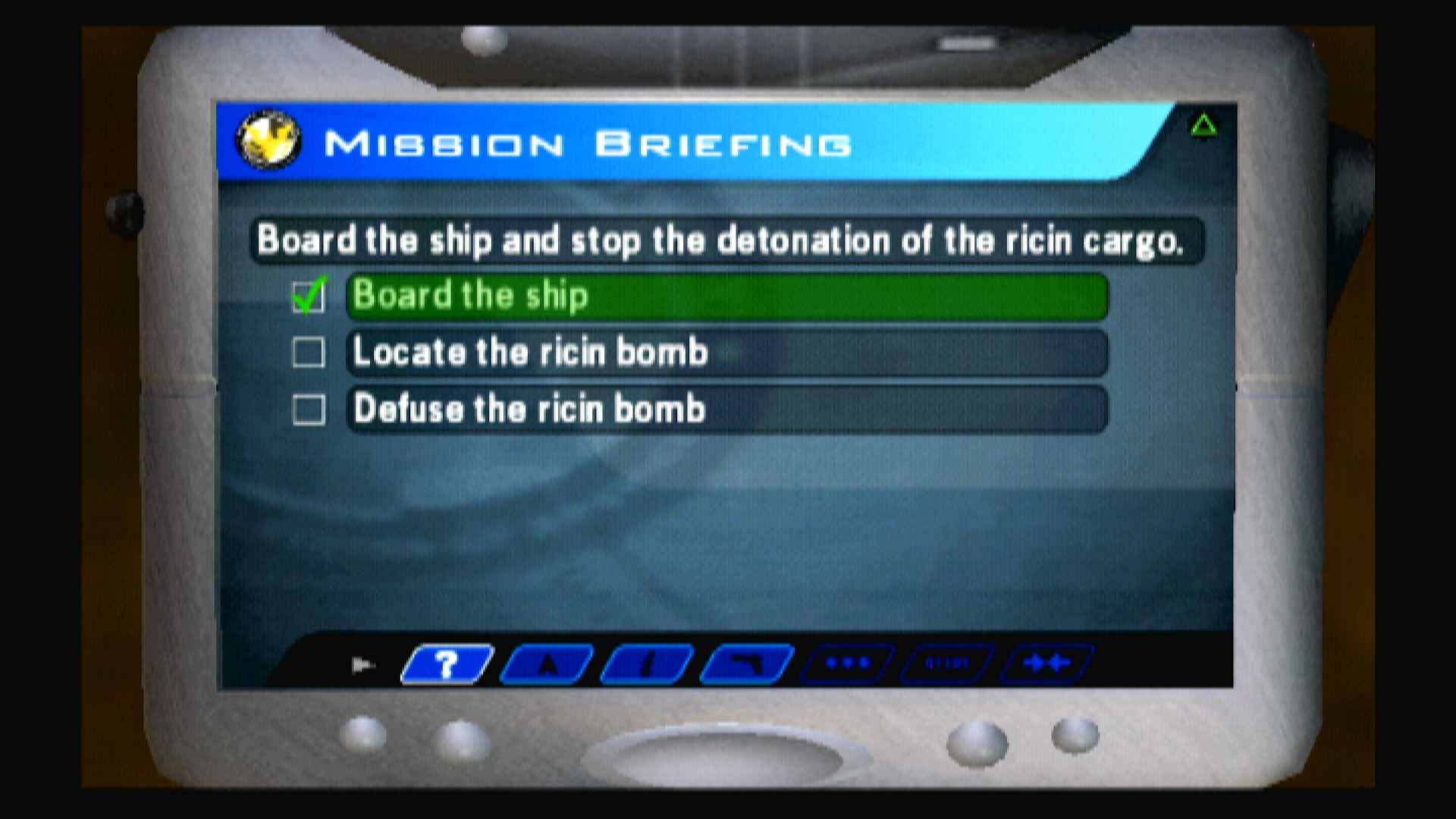 24 The Game PS2 objectives menu