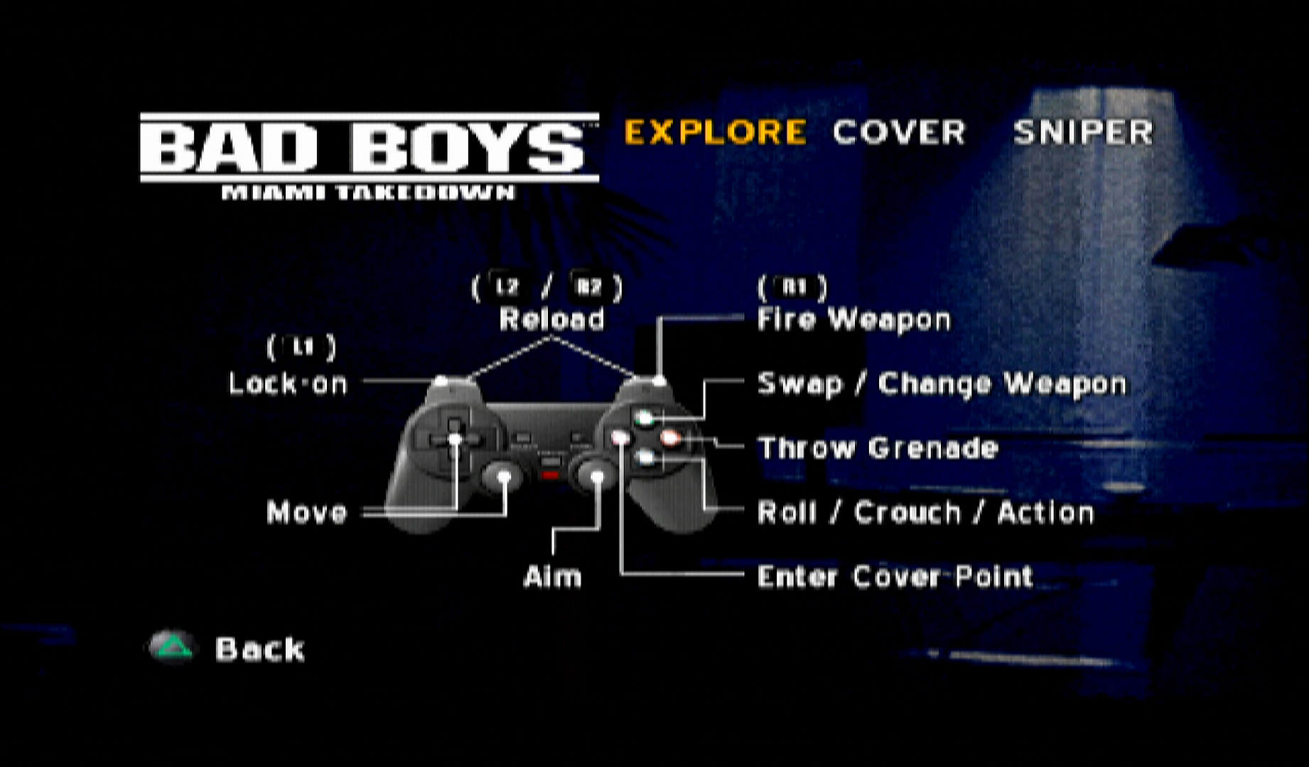 Bad Boys Miami Takedown PS2 controls