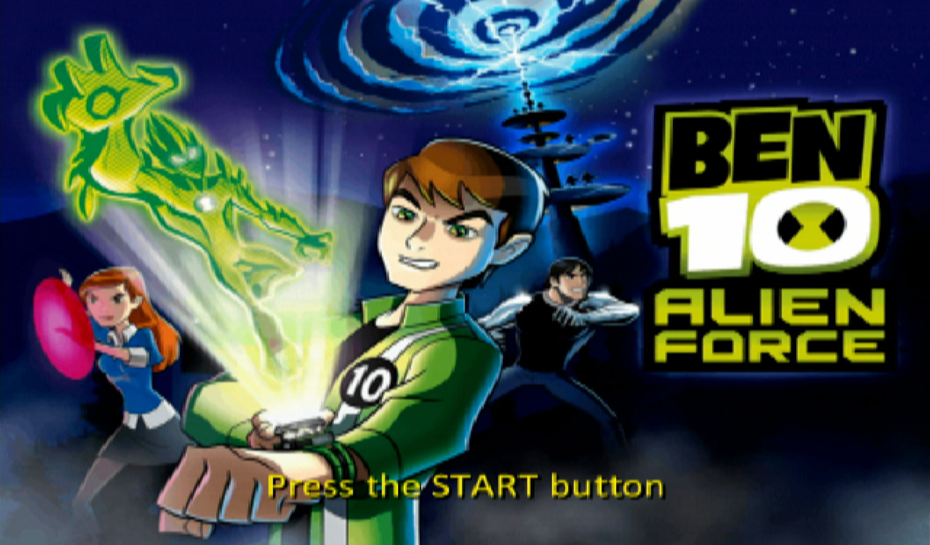 Ben 10 Alien Force PS2 title screen	