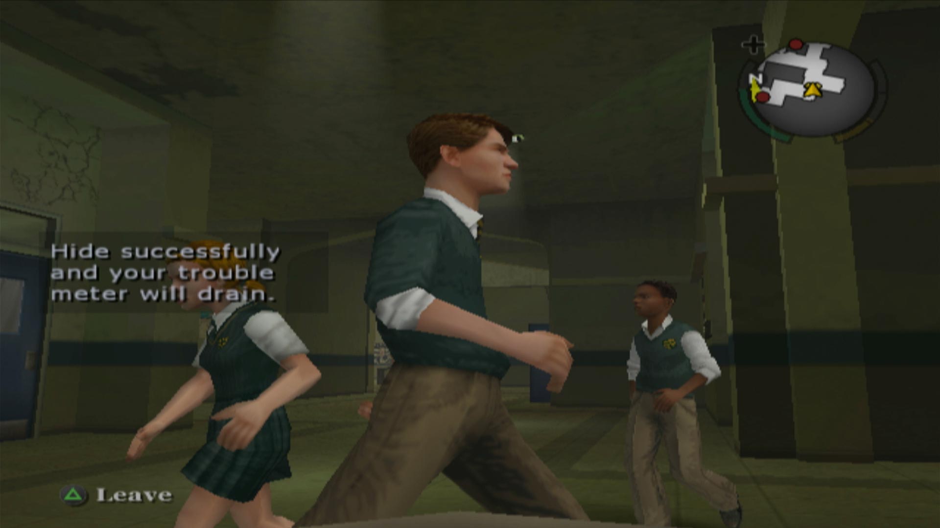 Bully PS2 hide hiding trash bin