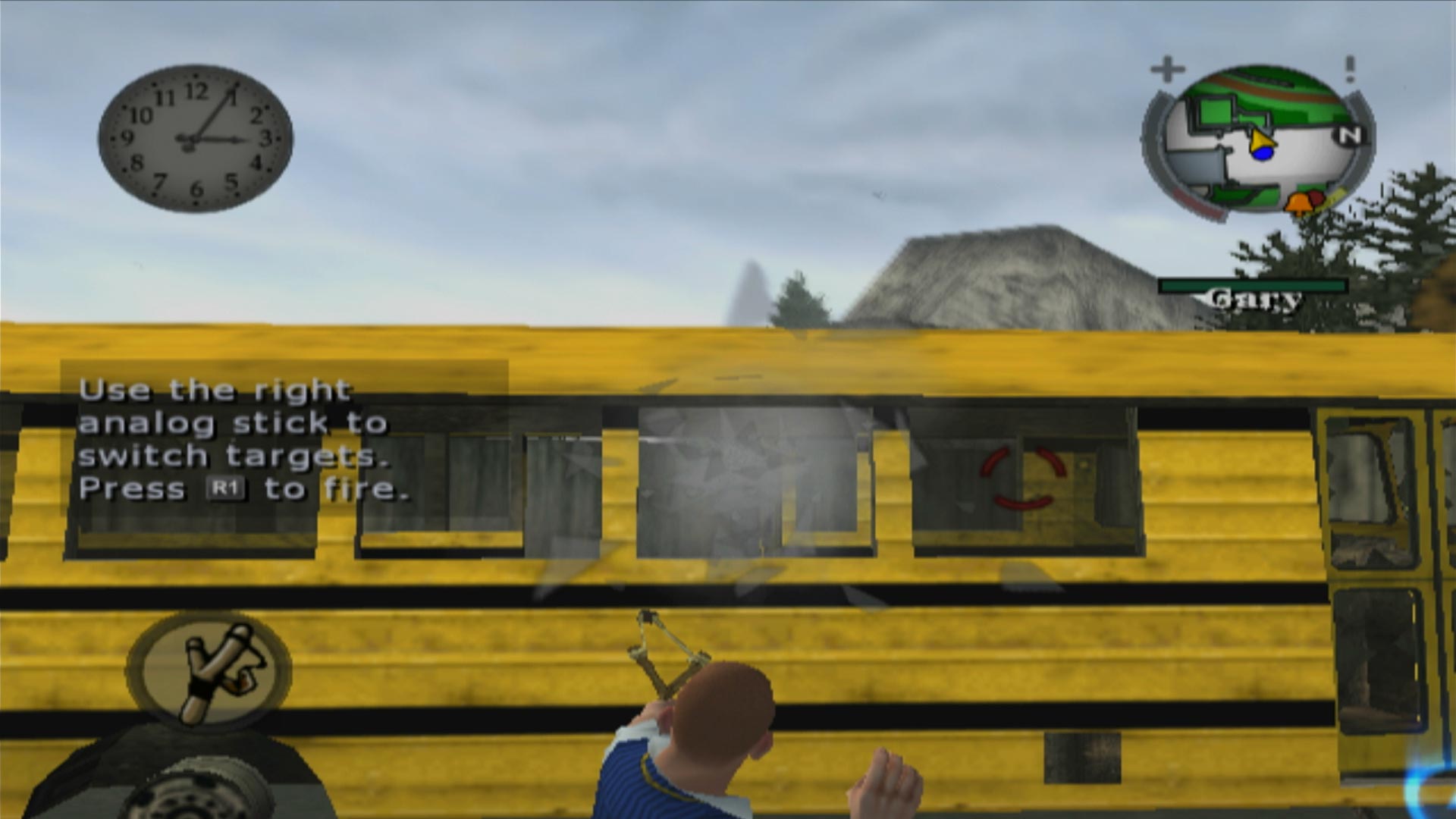 Bully PS2 slingshot bus window