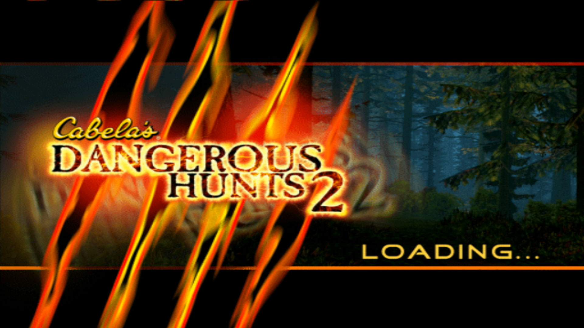 Cabelas Dangerous Hunts 2 PS2 title start screen