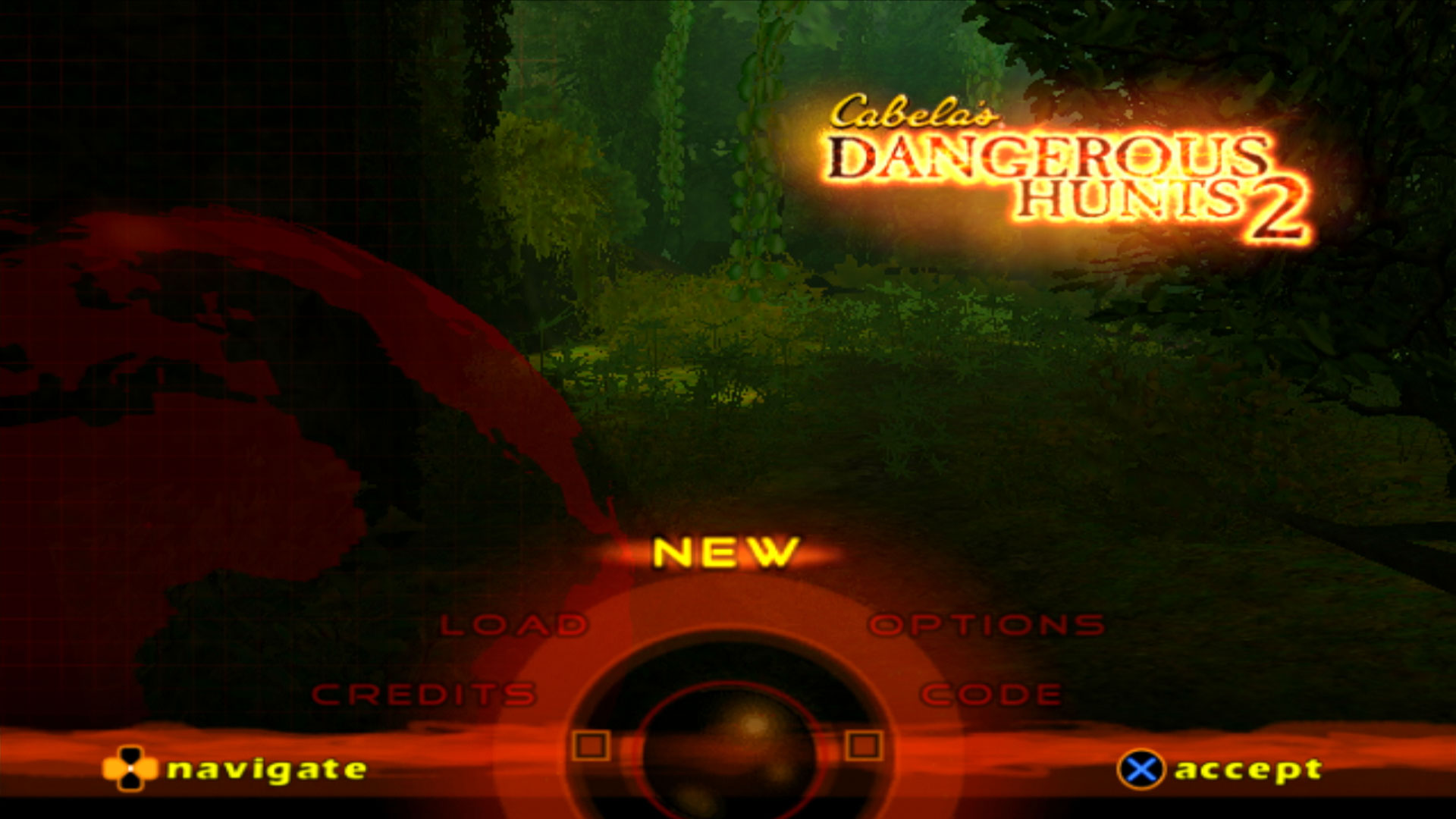 Cabelas Dangerous Hunts 2 PS2 main menu