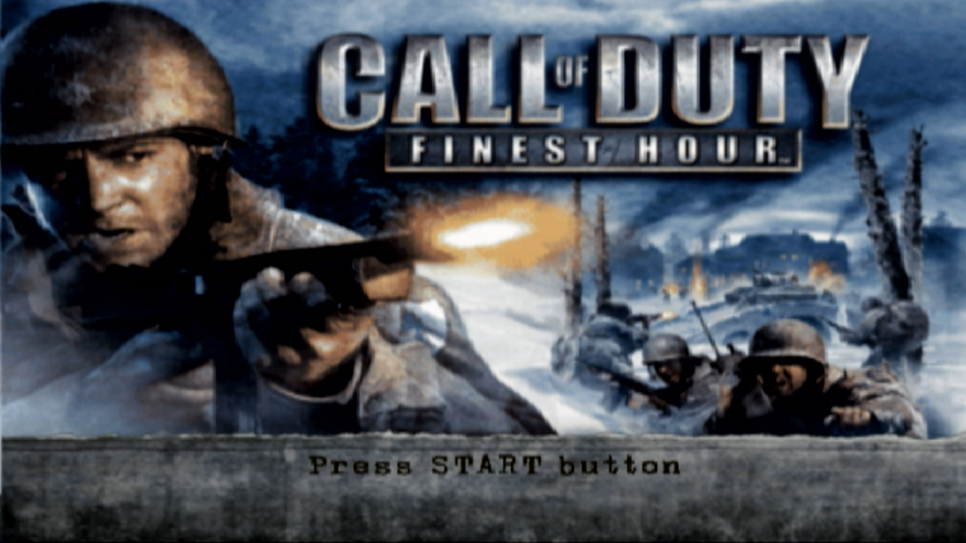 Call of Duty Finest Hour PS2 title screen