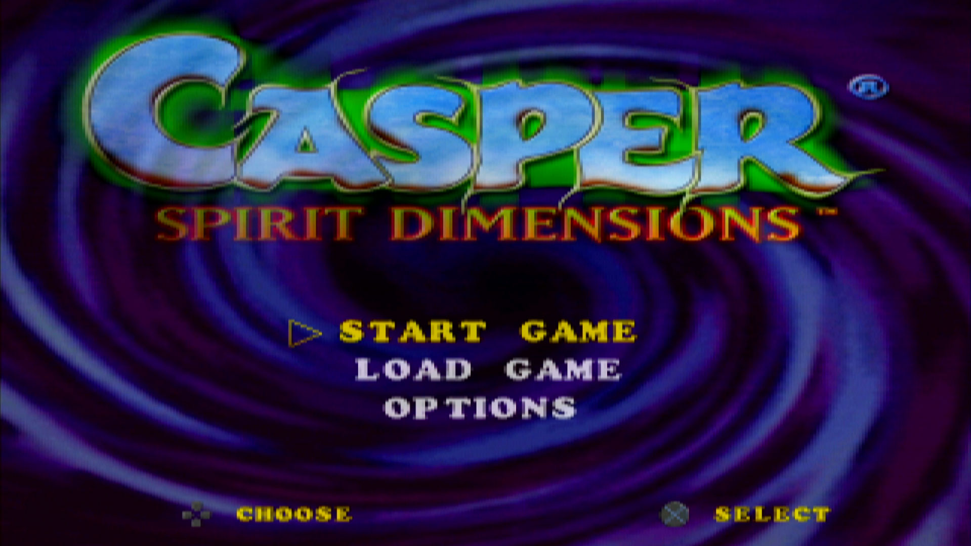 Casper Spirit Dimensions PS2 title screen