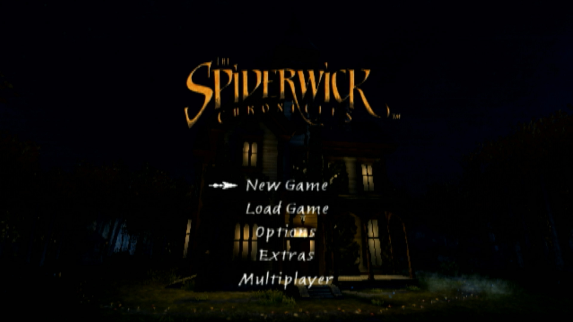 The Chronicles of Narnia PS2 main menu