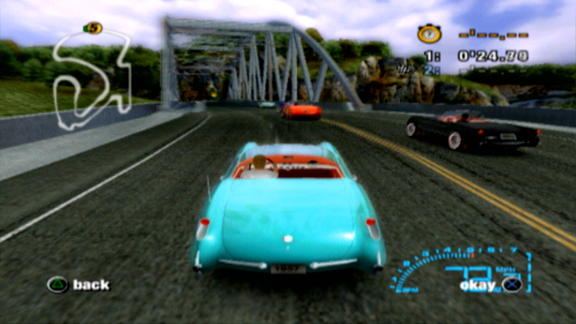 Corvette PS2 screenshot racing