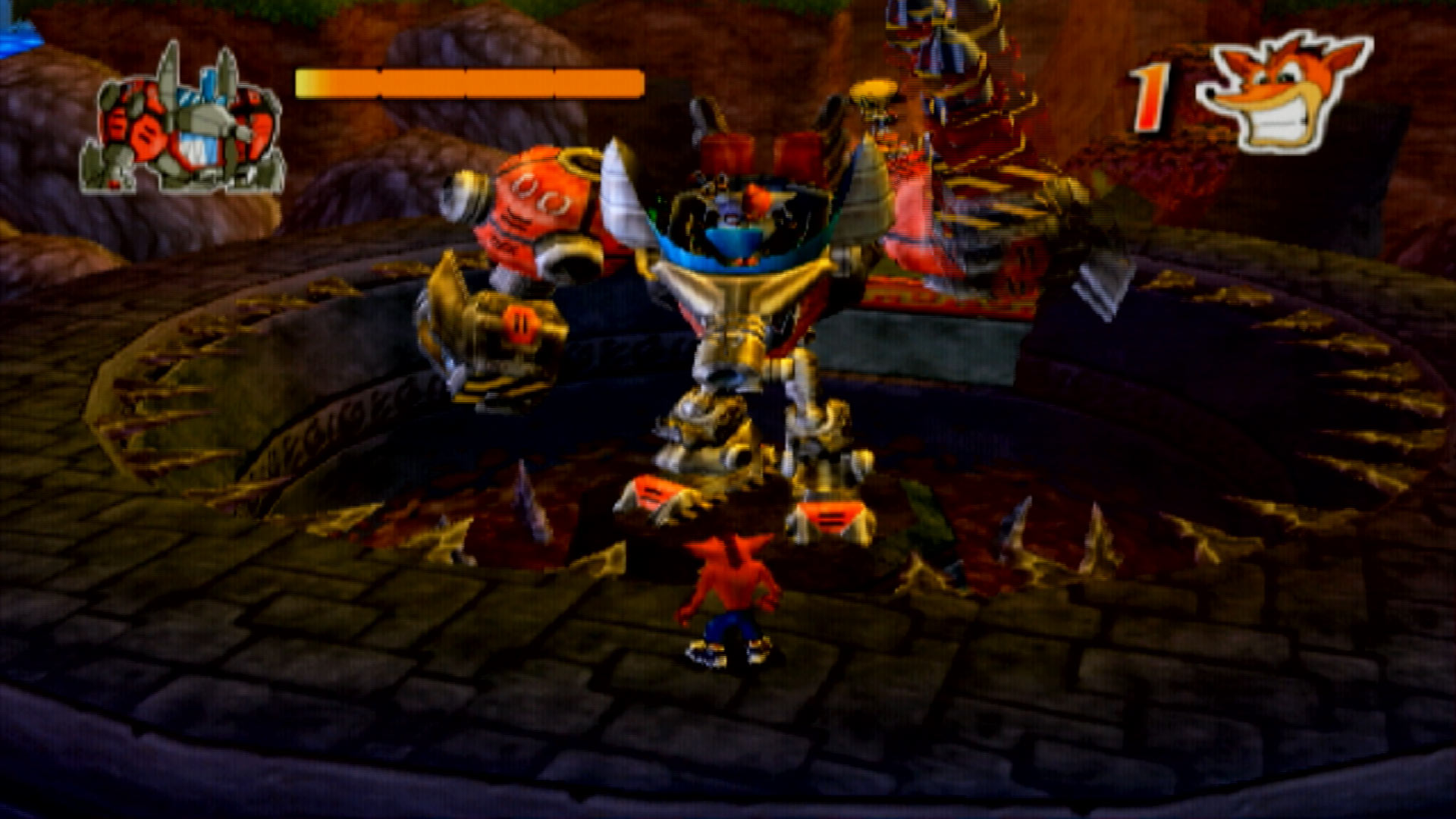 Crash Twinsanity PS2 boss battle