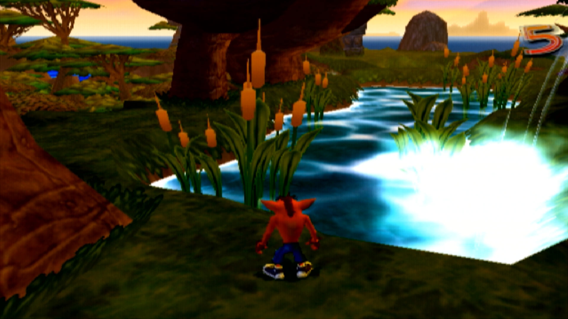 Crash Twinsanity PS2 waterfall