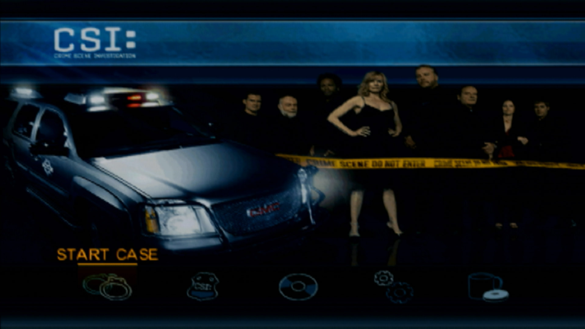 CSI 3 Dimensions of Murder PS2 main menu