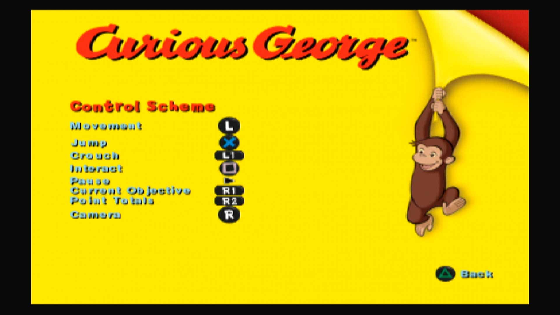 Curious George PS2 controller setup