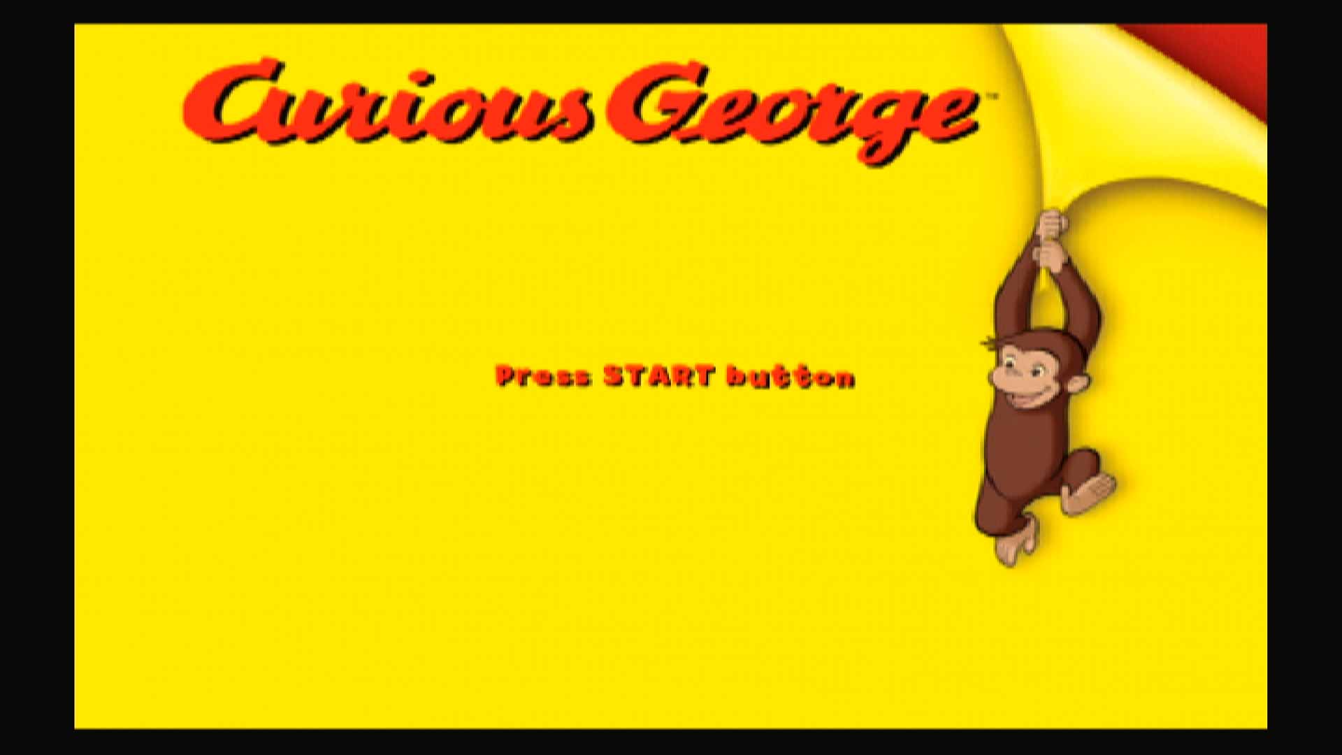 Curious George PS2 starting menu