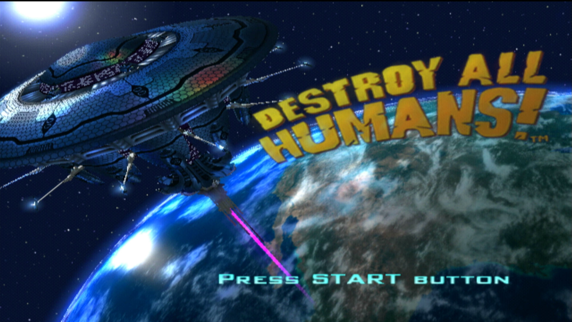 Destroy All Humans! PS2 title screen