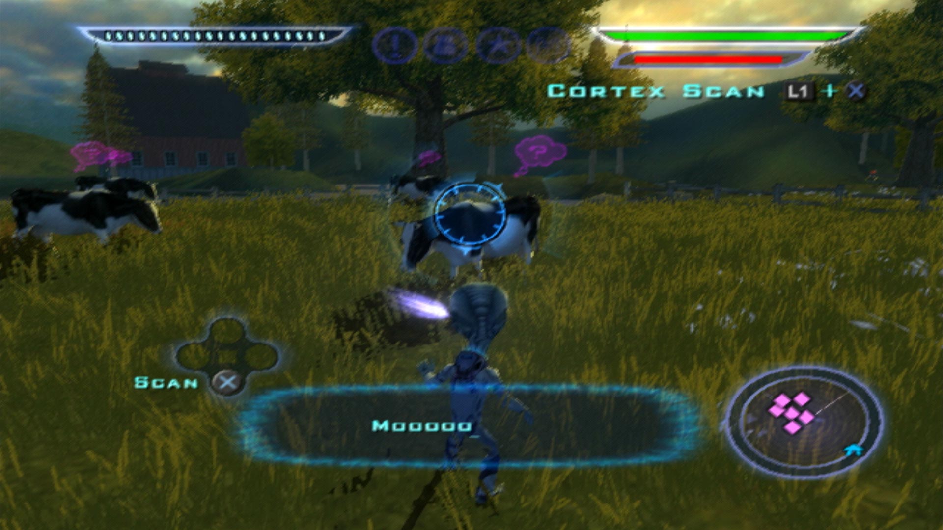 Destroy All Humans! PS2 cortex scan