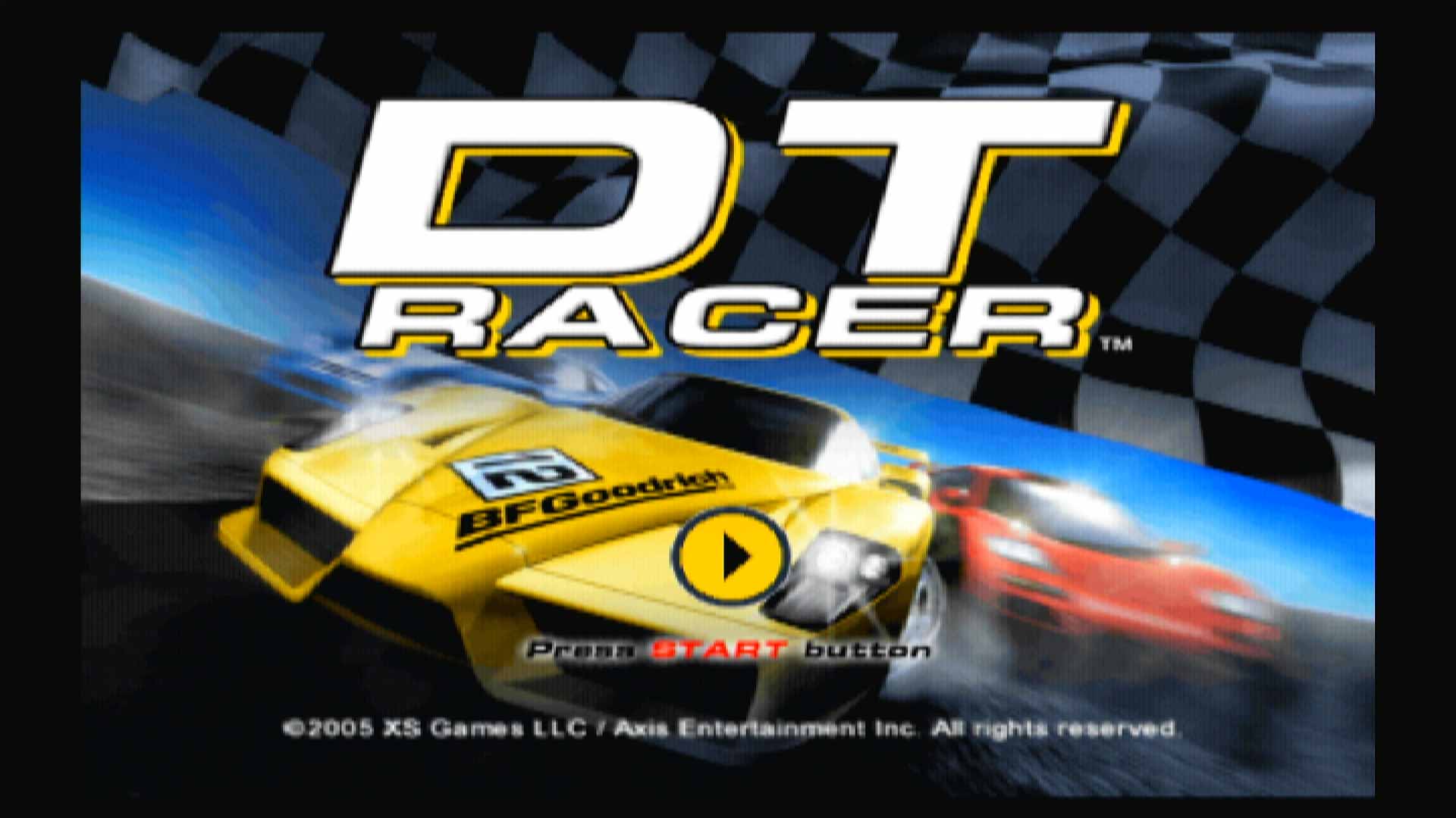 DT Racer PS2 start screen