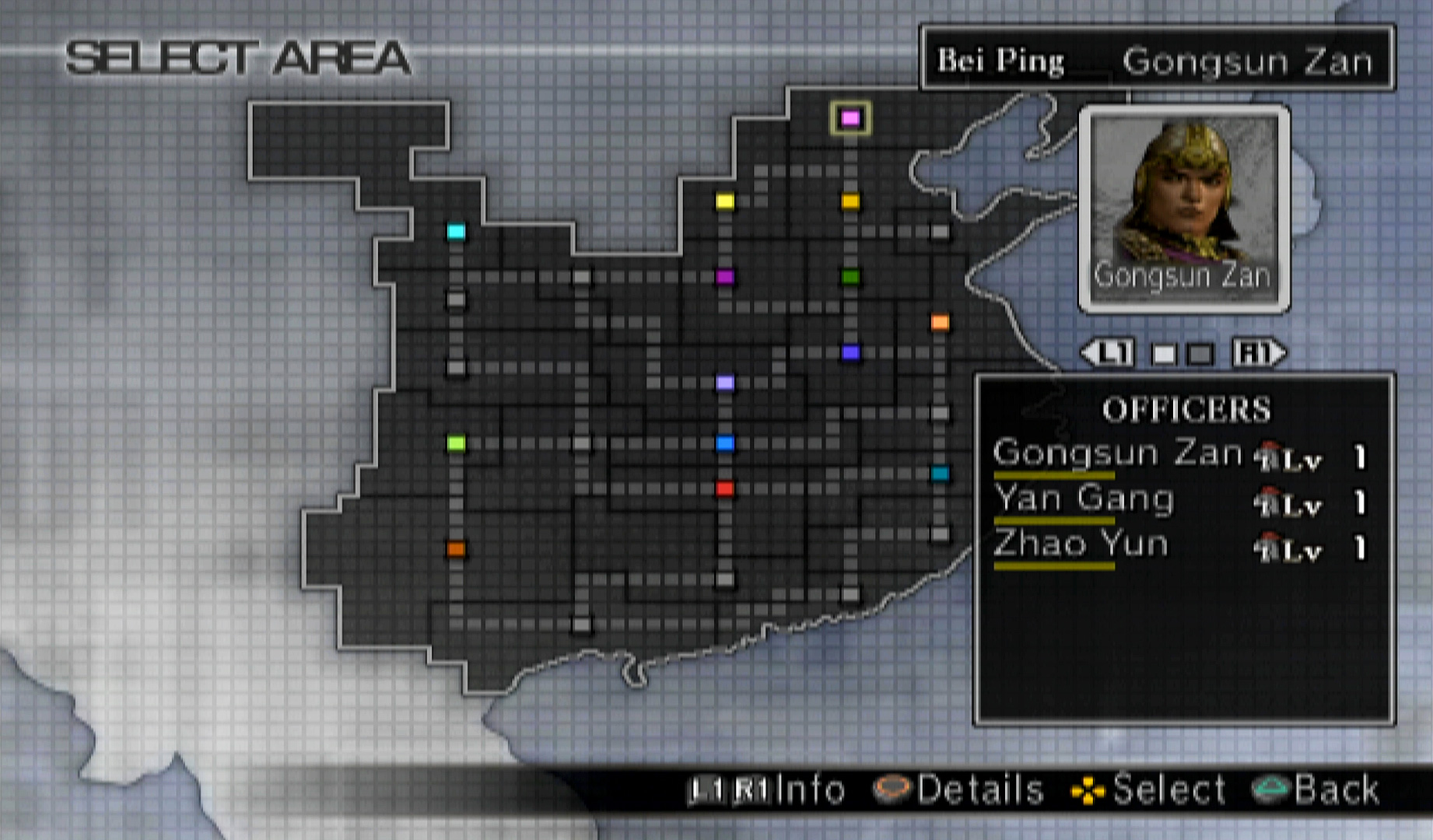 Dynasty Warriors 4 Empires PS2 game map