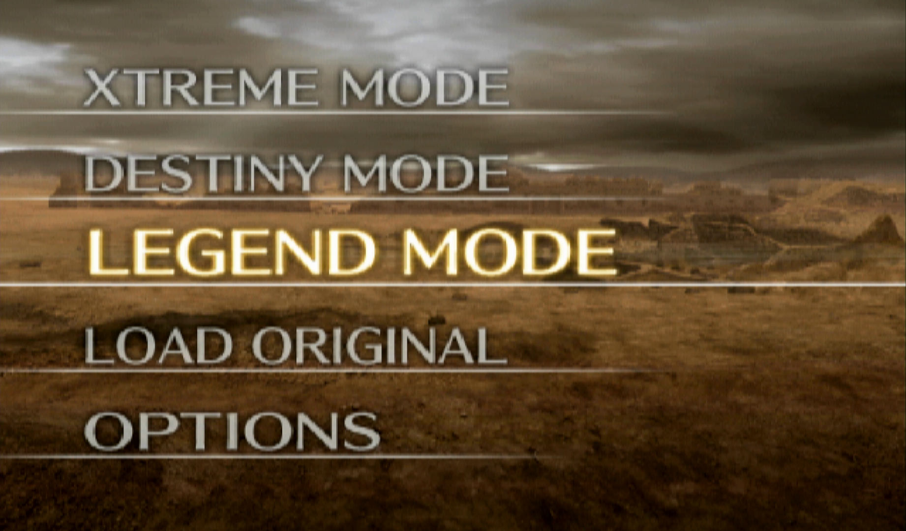 Dynasty Warriors 5 Xtreme Legends PS2 main menu