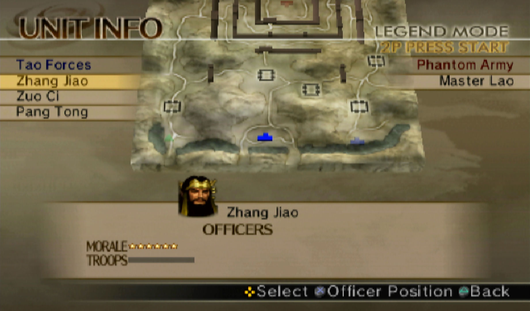 Dynasty Warriors 5 Xtreme Legends PS2 unit info