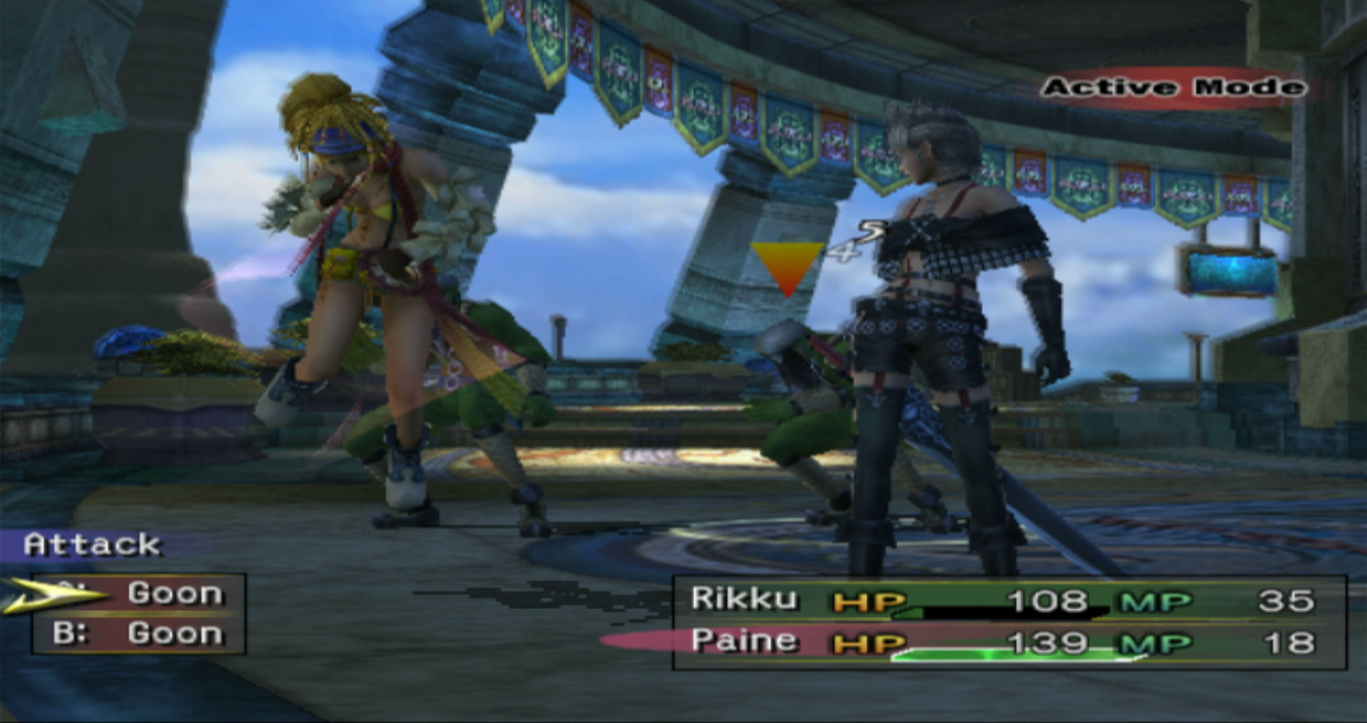 Final Fantasy X-2 PS2 rikku attacks