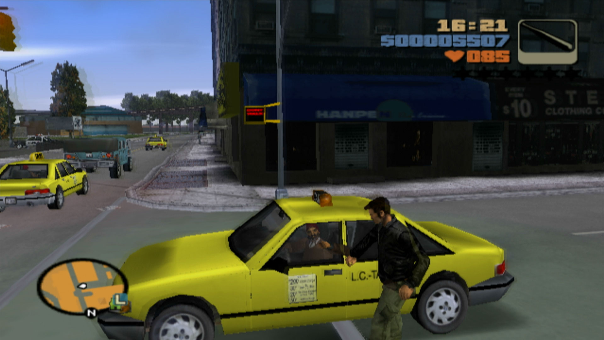 Grand Theft Auto III PS2 stealing taxi car