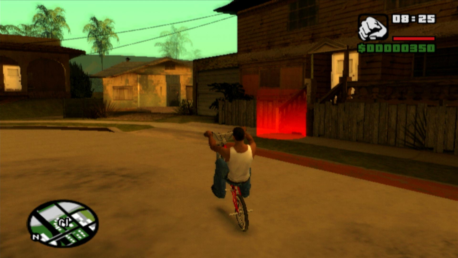 Grand Theft Auto San Andreas PS2 home street screenshot