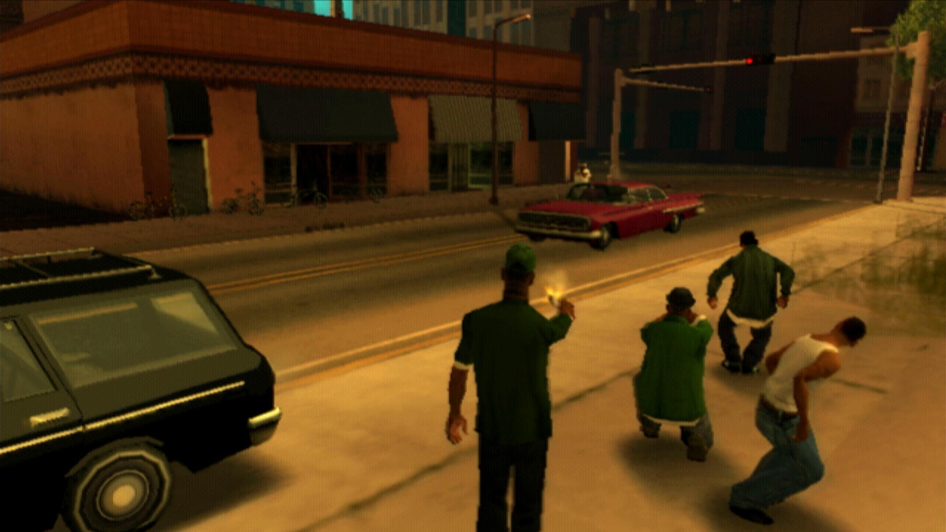 Grand Theft Auto San Andreas PS2 drive by shooting retaliate