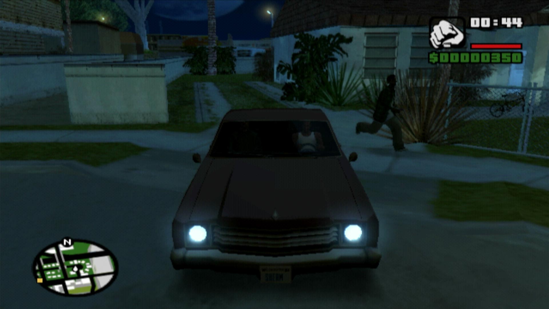 Grand Theft Auto San Andreas PS2 driving night home