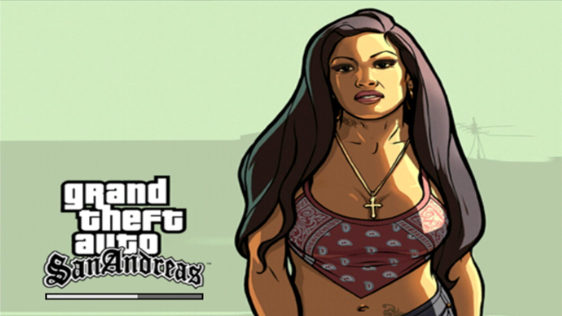 Grand Theft Auto San Andreas PS2 loading screen women