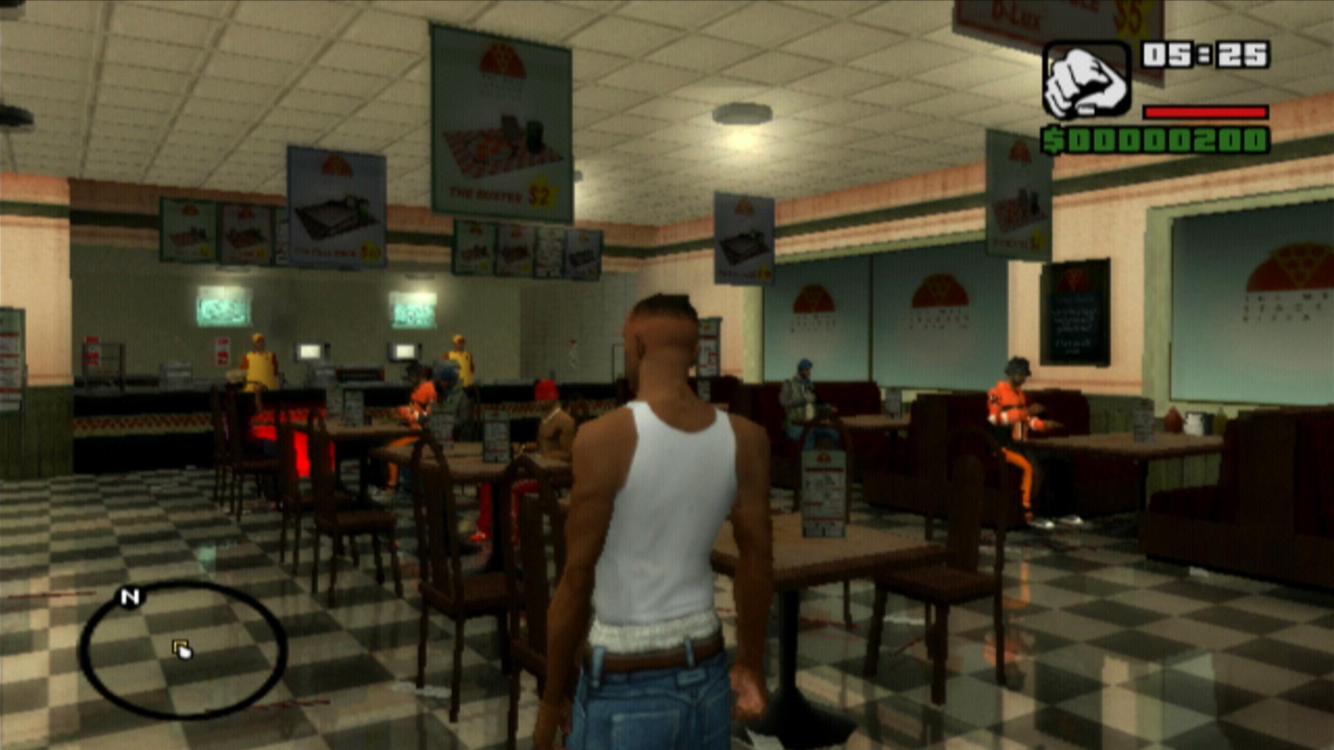 Grand Theft Auto San Andreas PS2 burger shot inside