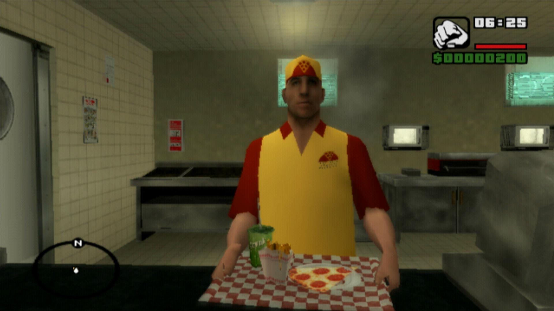 Grand Theft Auto San Andreas PS2 burger shot order