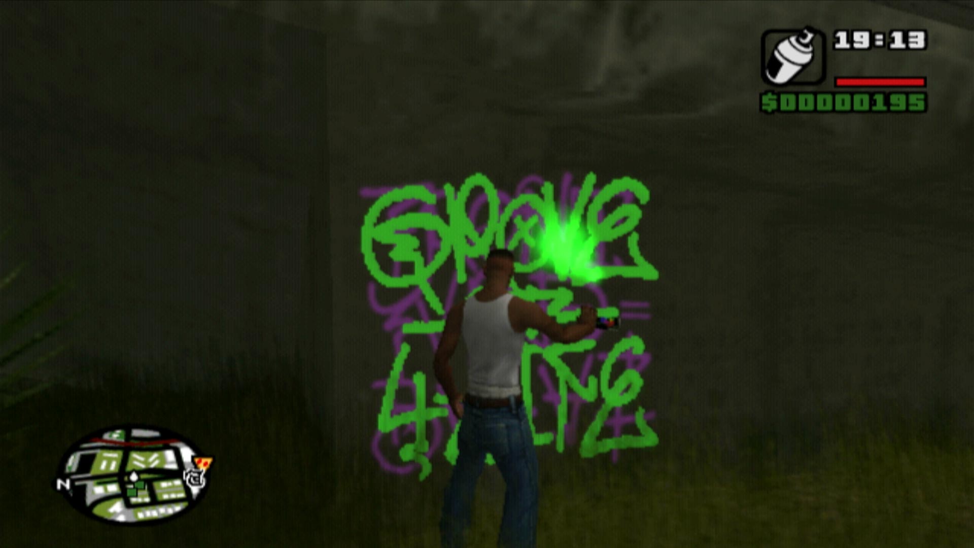 Grand Theft Auto San Andreas PS2 spray gang color