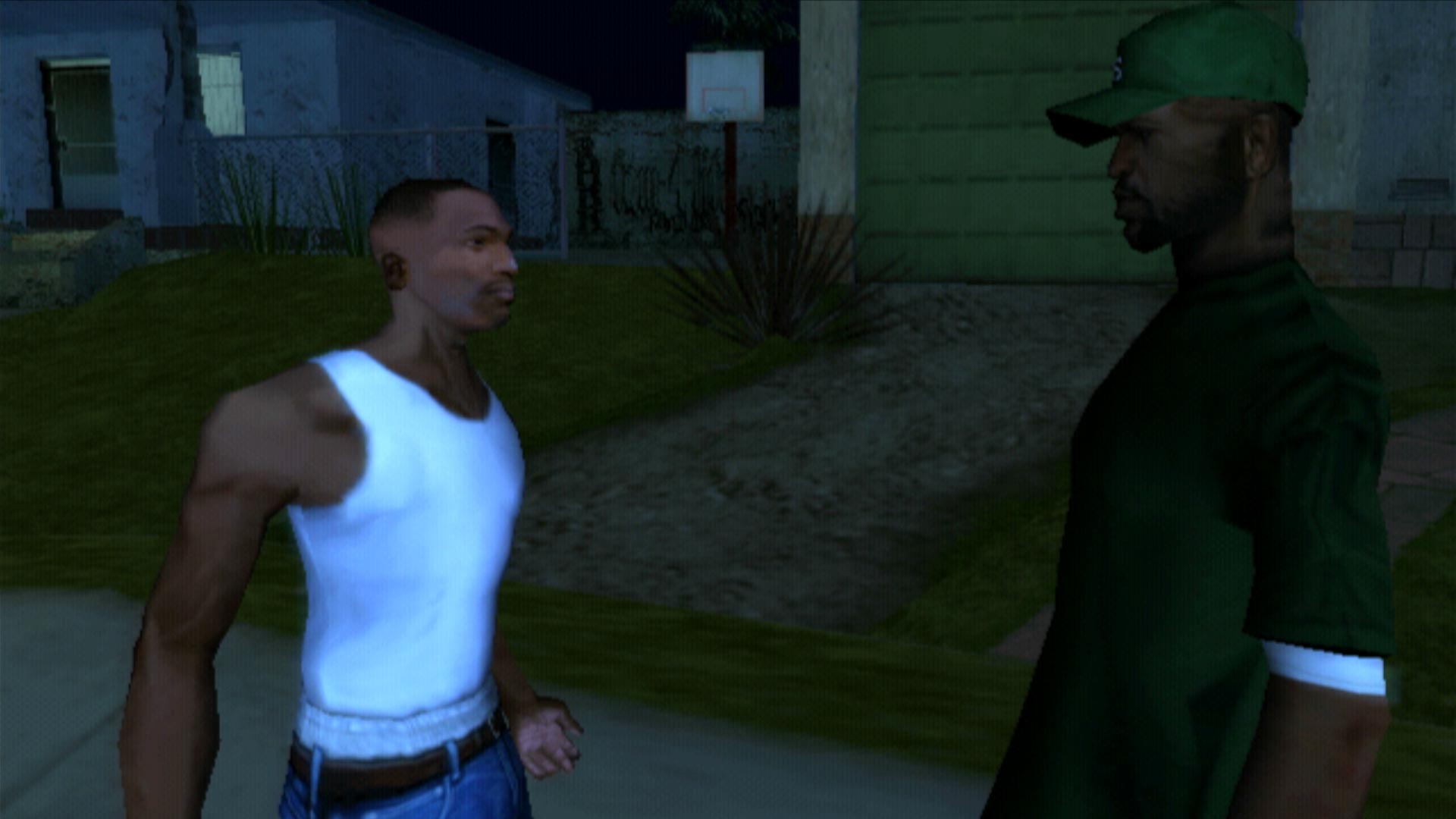 Grand Theft Auto San Andreas PS2 conversation cutscene