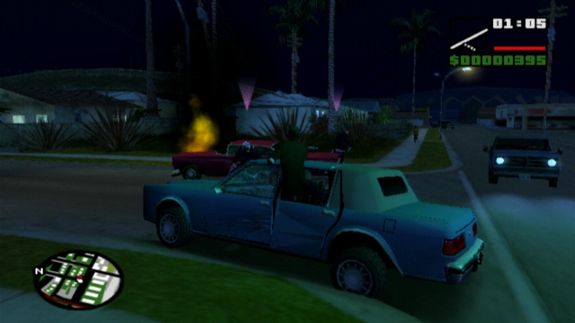 Grand Theft Auto San Andreas PS2 shoot rival gang