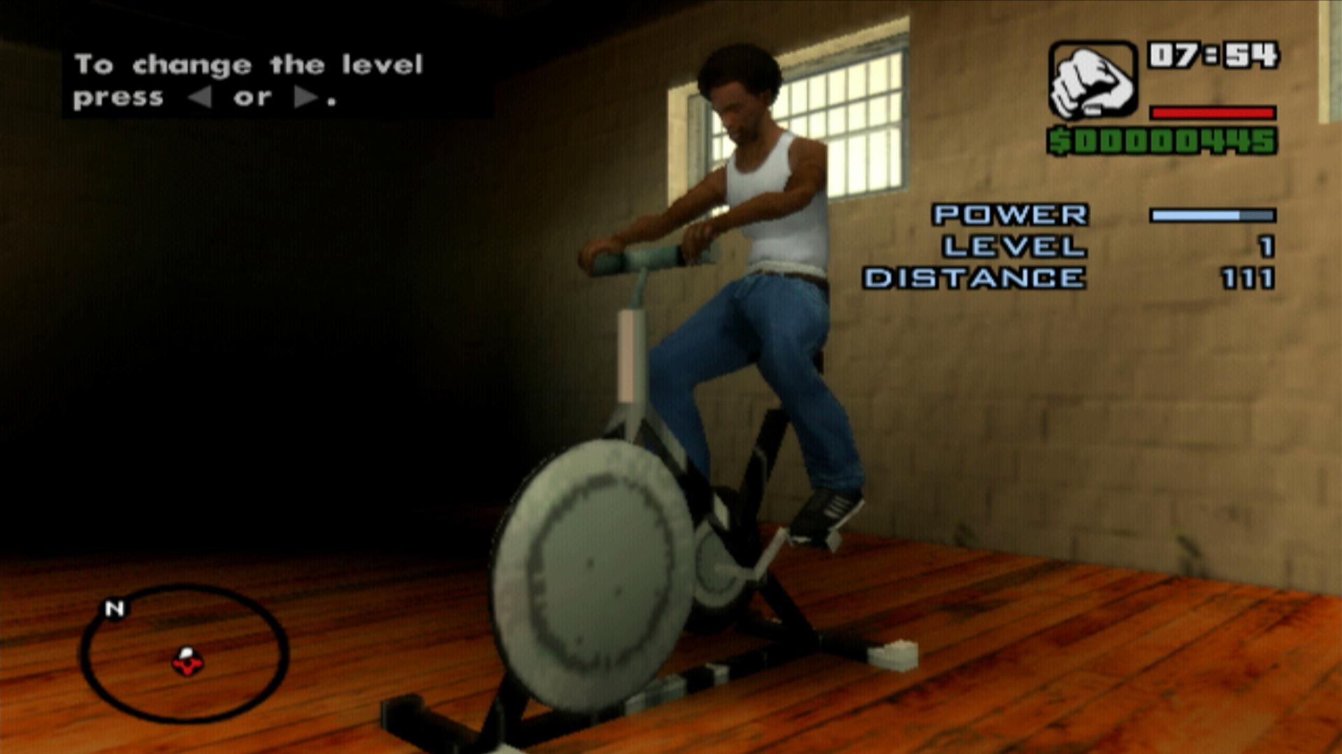 Grand Theft Auto San Andreas PS2 working out exercise stamina