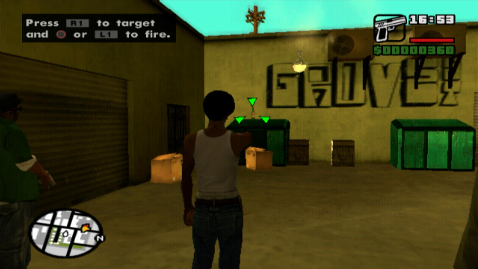 Grand Theft Auto San Andreas PS2 shooting practice