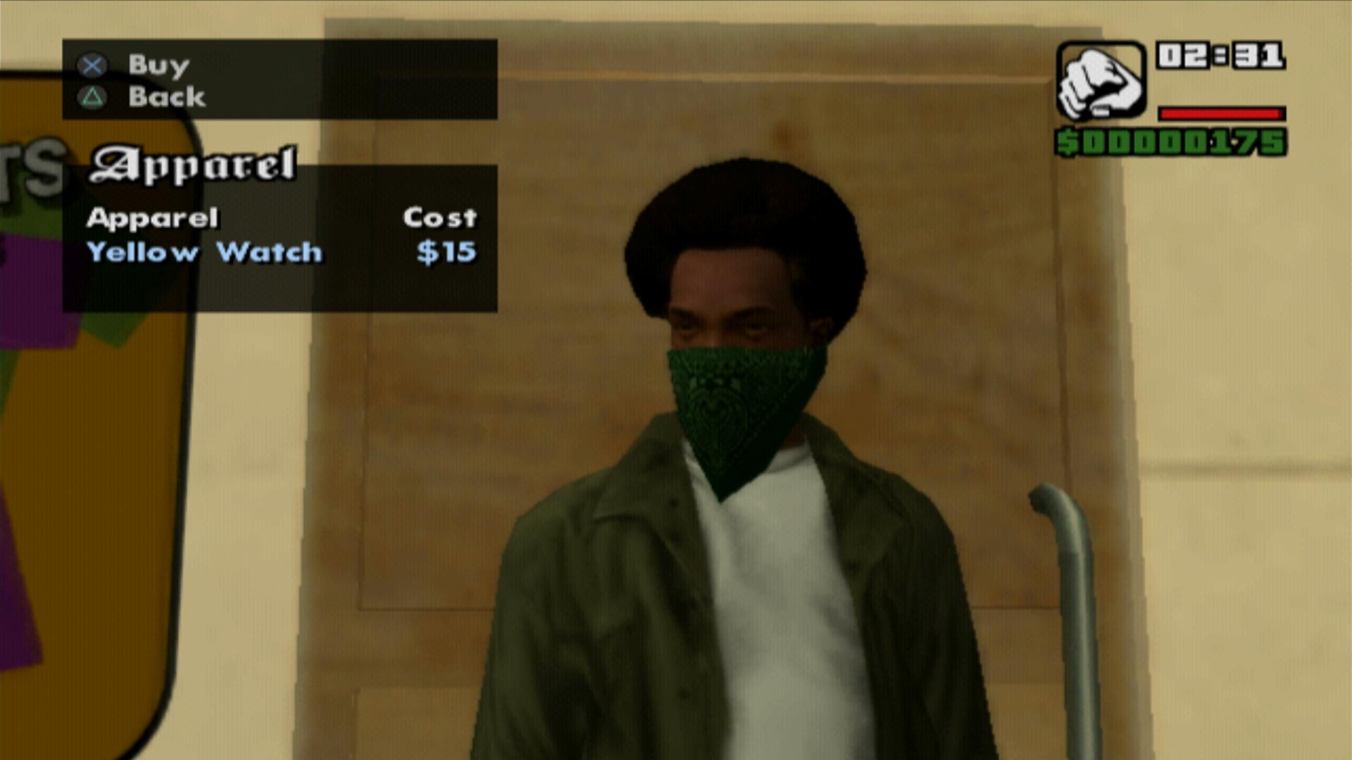 Grand Theft Auto San Andreas PS2 binco apparel