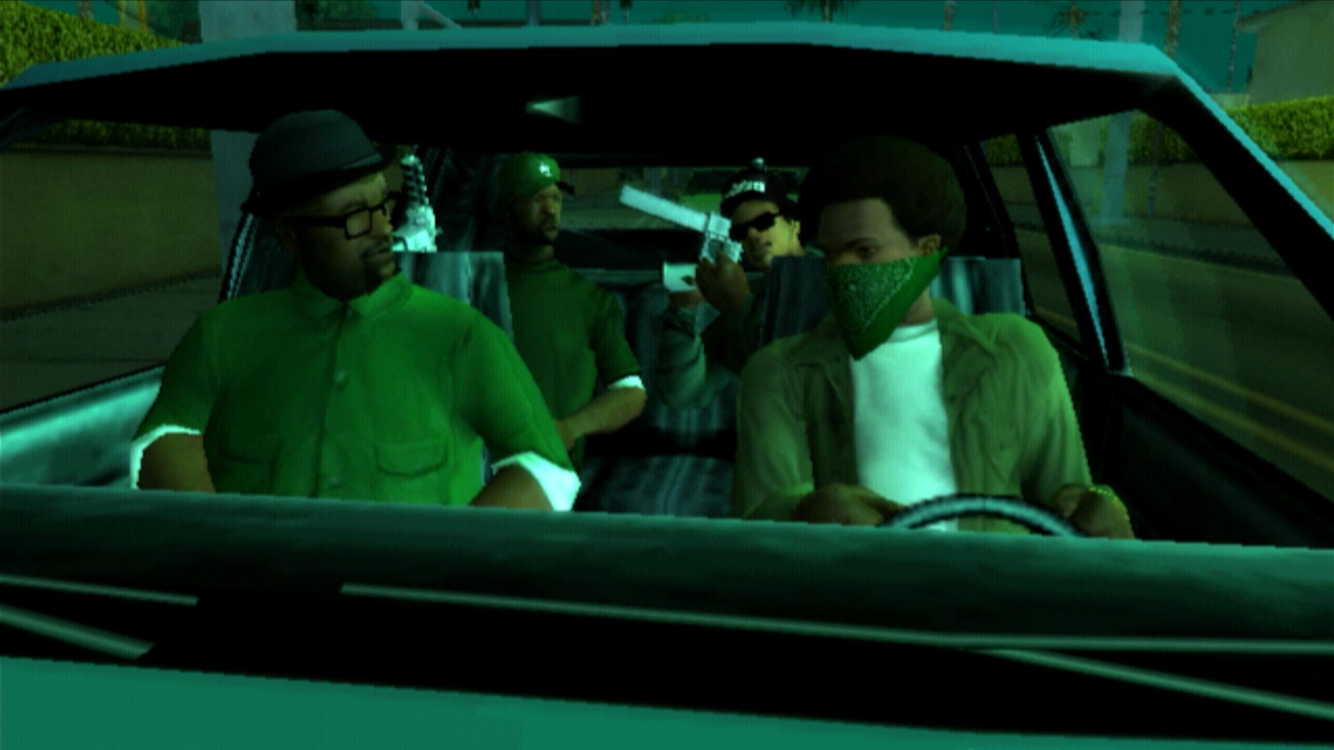 Grand Theft Auto San Andreas PS2 gang car conversation