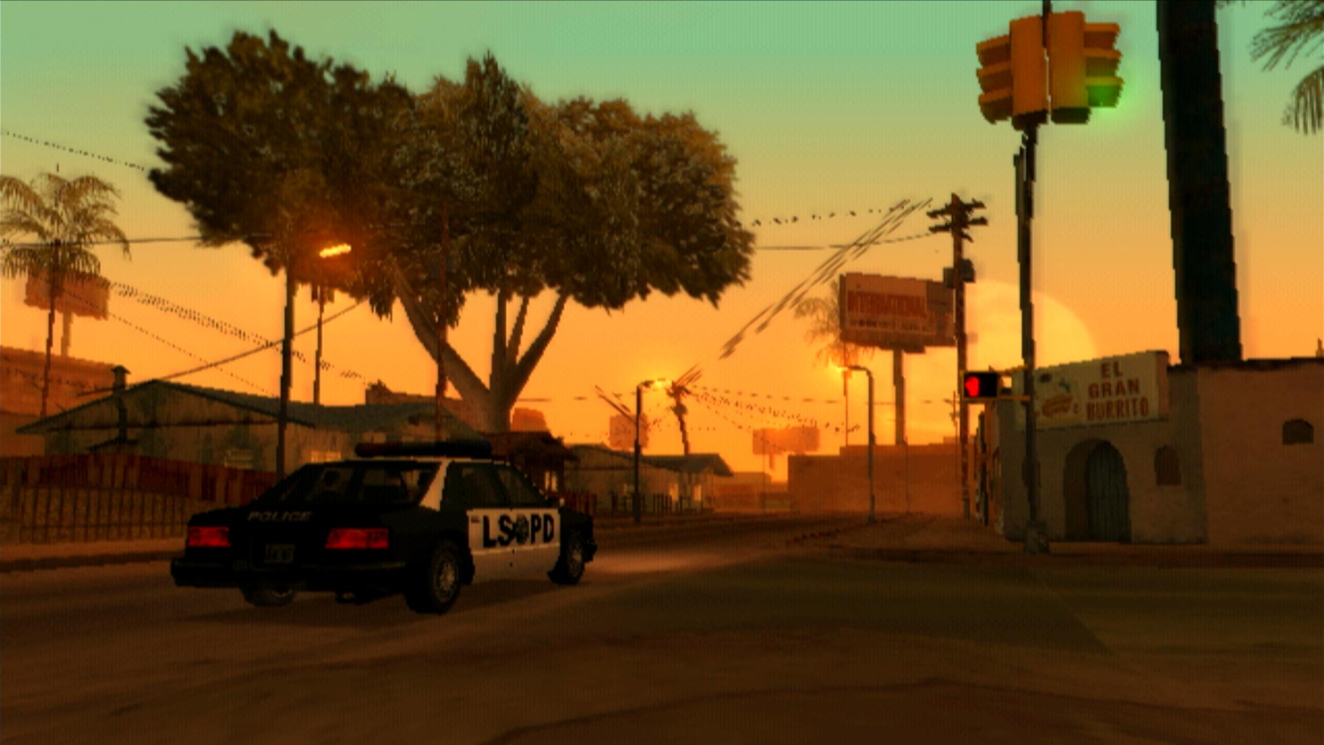 Grand Theft Auto San Andreas PS2 LSPD cop car cutscene