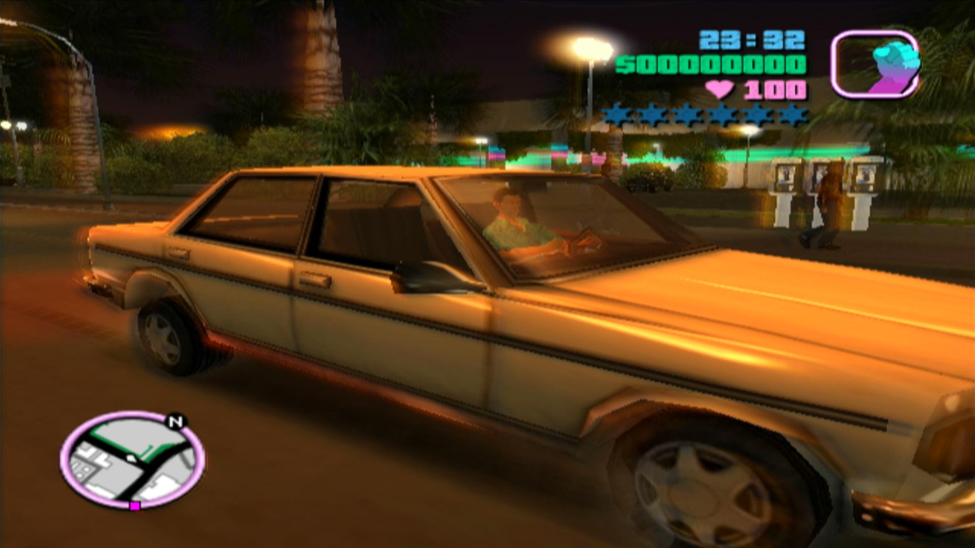 Grand Theft Auto Vice City PS2 side view car driving