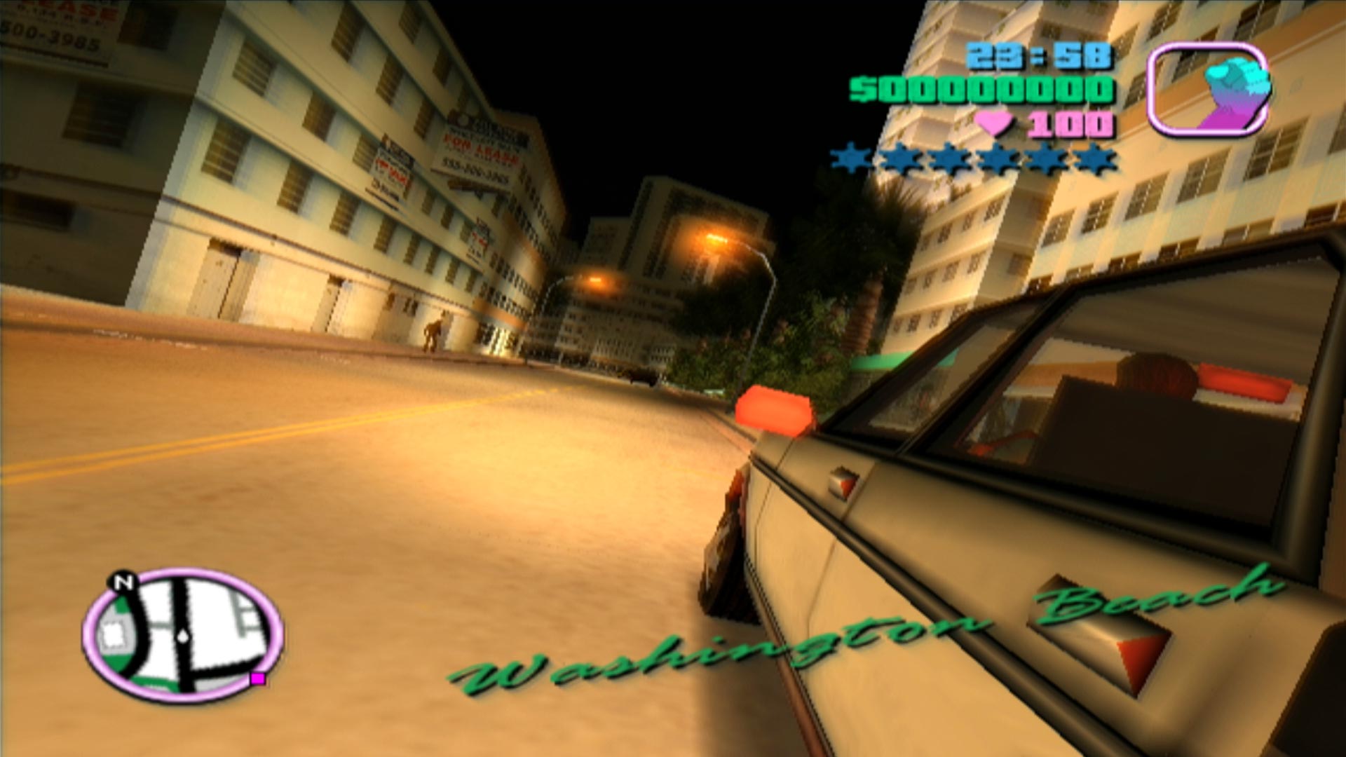 Grand Theft Auto Vice City PS2 cinematic view driving