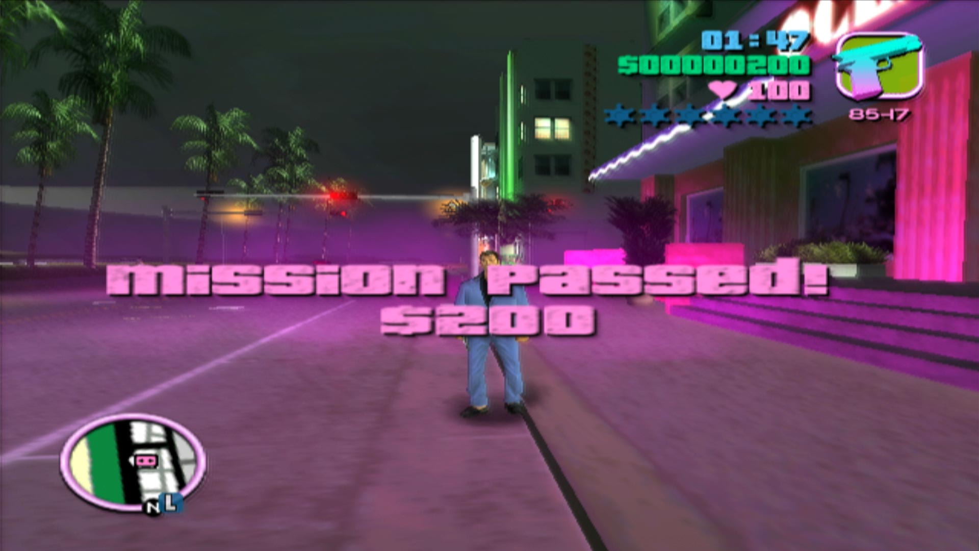 Grand Theft Auto Vice City PS2 mission passed $200