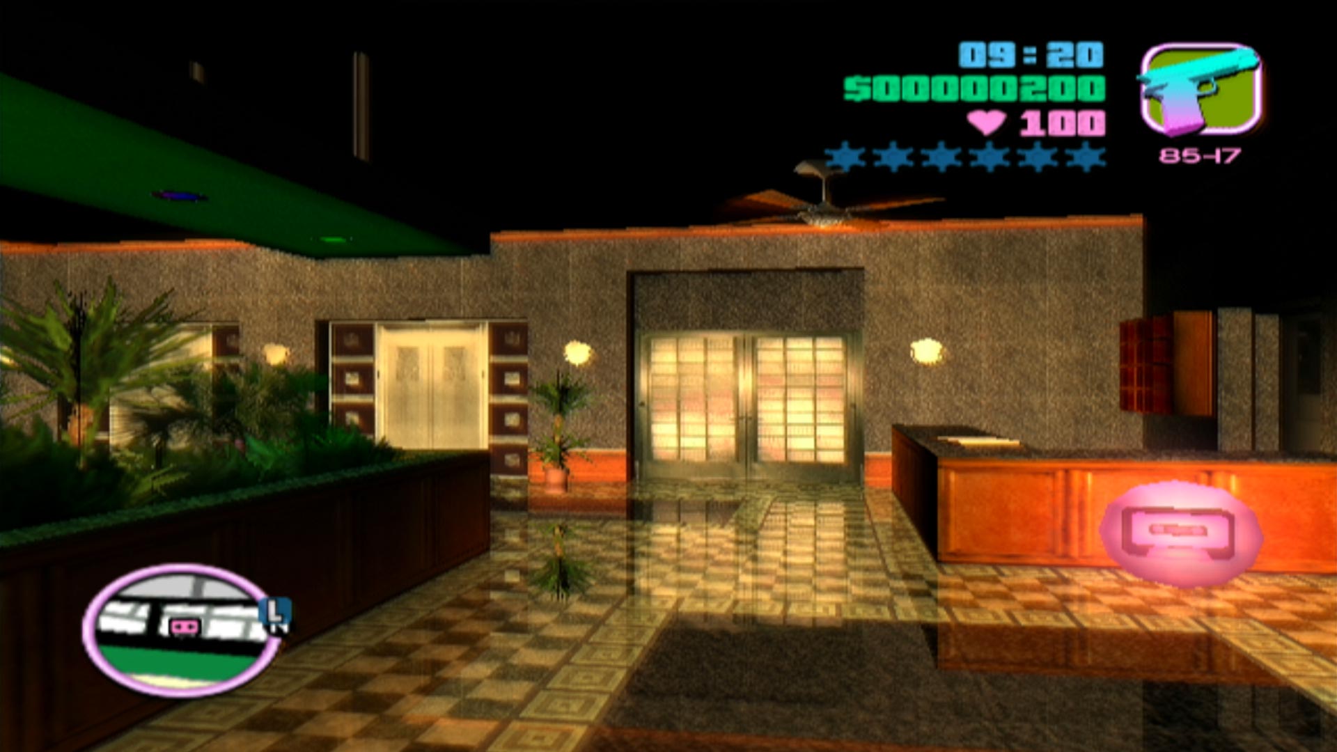 Grand Theft Auto Vice City PS2 hotel save point