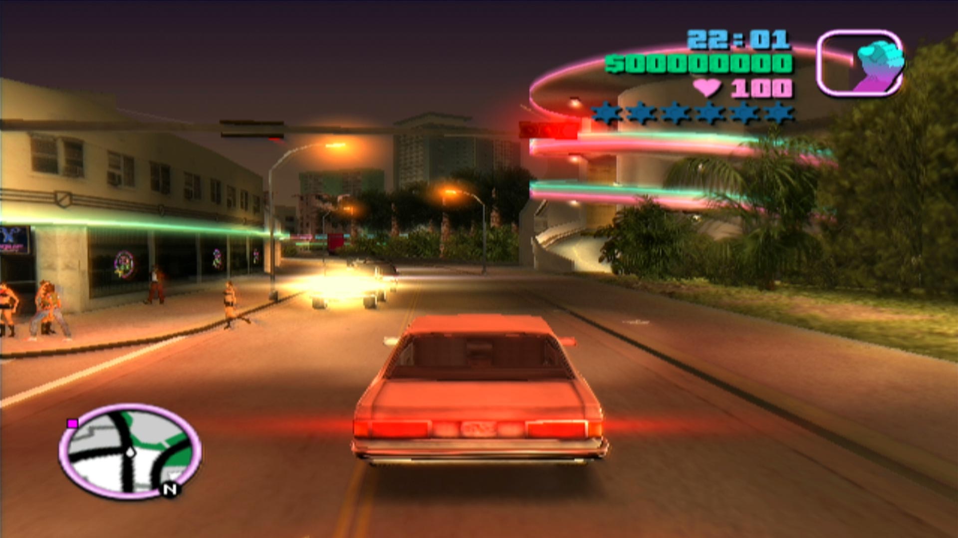 Grand Theft Auto Vice City PS2 driving night