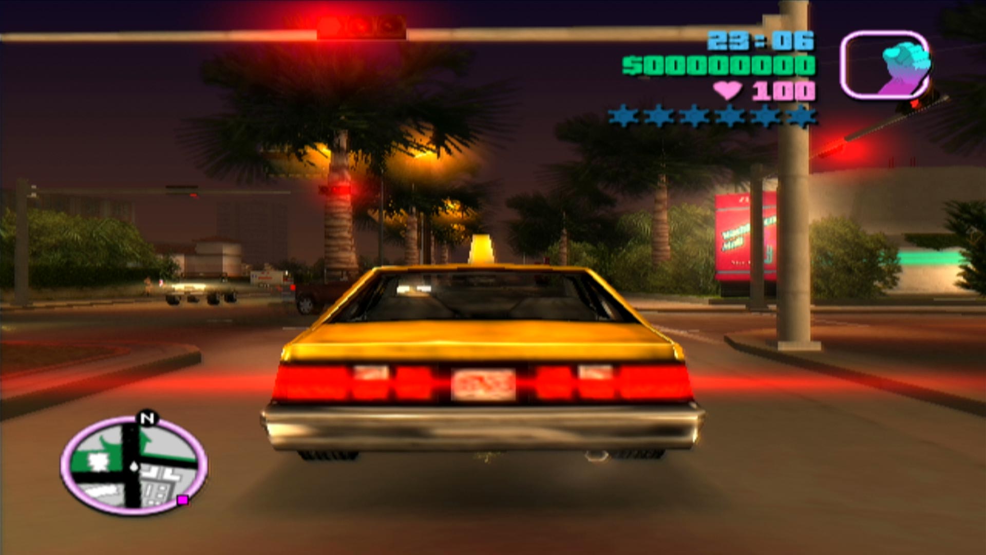 Grand Theft Auto Vice City PS2 screenshot driving