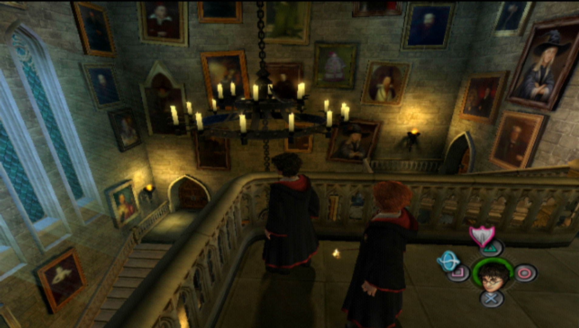 Harry Potter and the Prisoner of Azkaban PS2 grand staircase