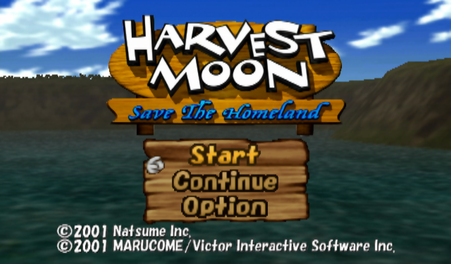 Harvest Moon Save the Homeland PS2 title screen