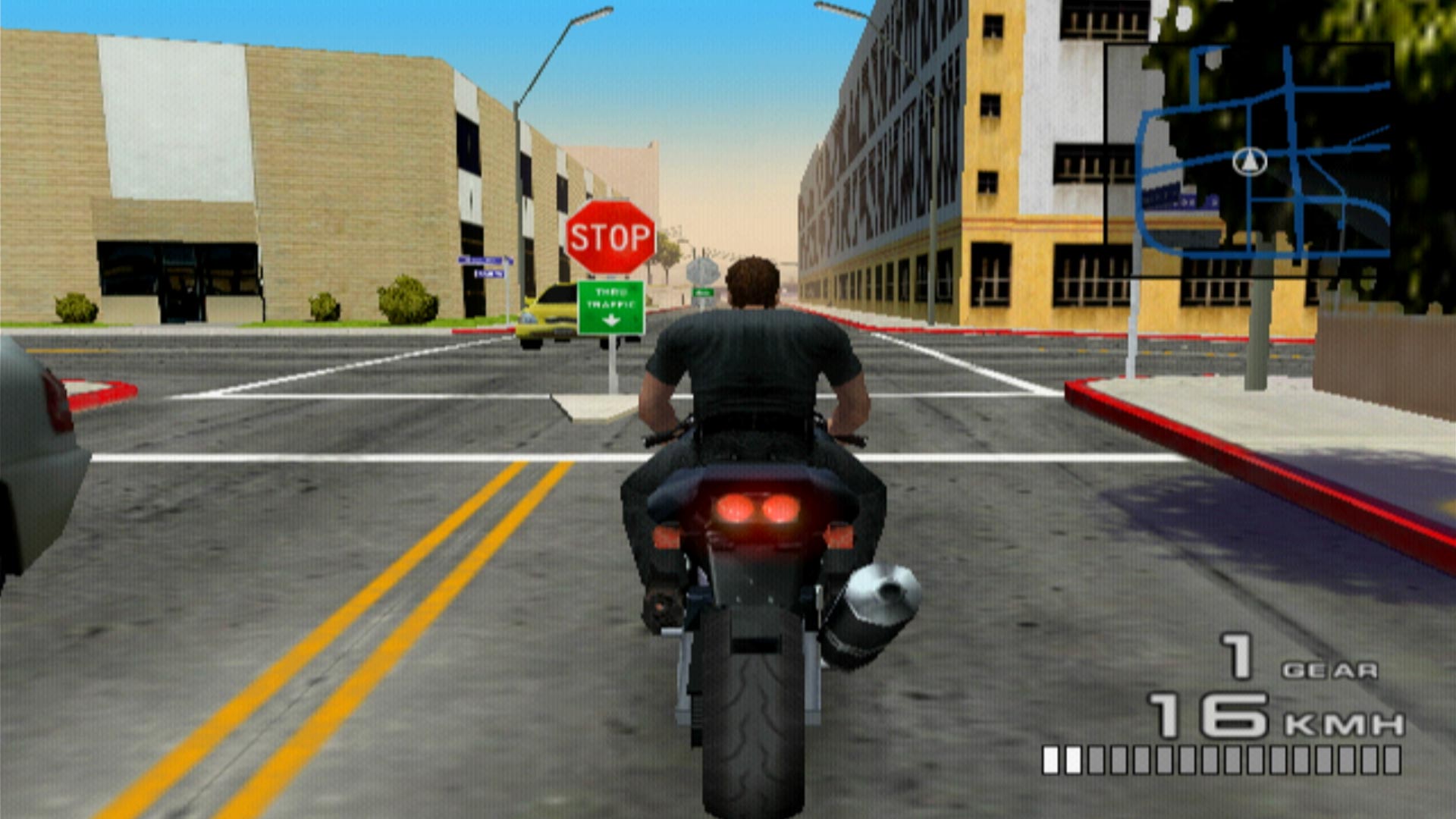 Headhunter PS2 motorcycle city riding